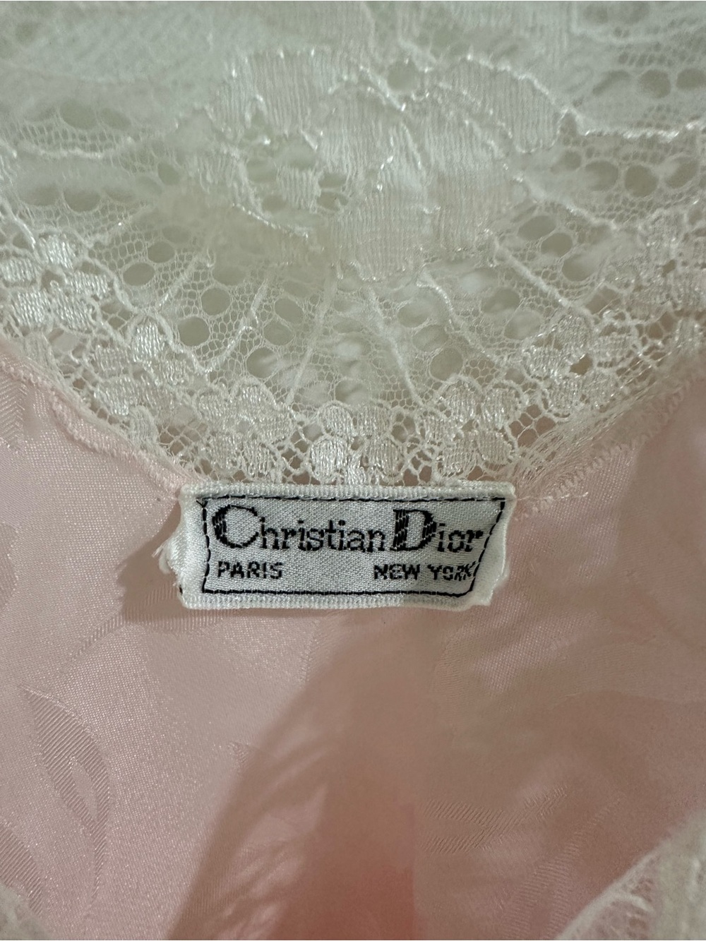 Christian Dior Pink Lace Trim Satin Camisole - Picture 4 of 10